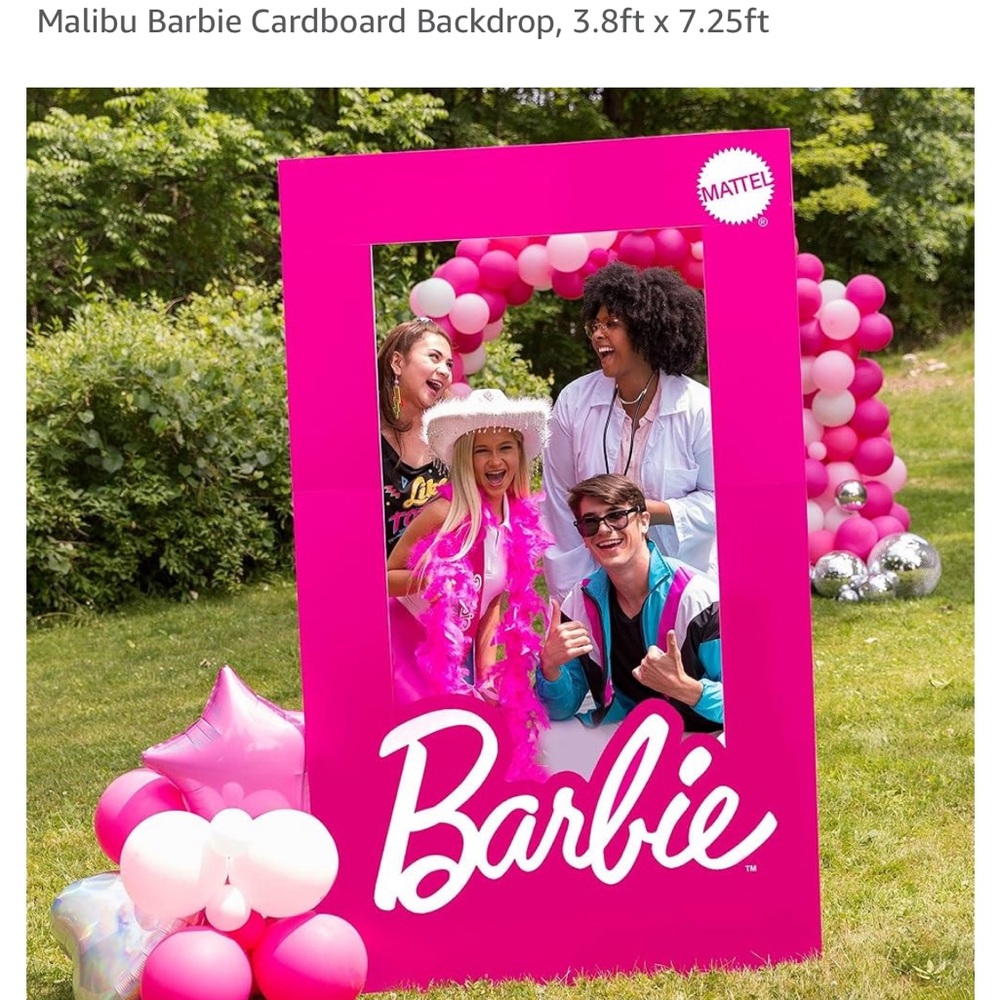 Nib Barbie box backdrop unopened